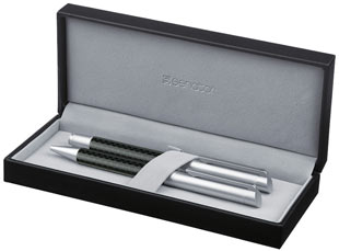 Visualiser votre Parure carbon Line plume et bille - Ref. 6239 - boîte stylos