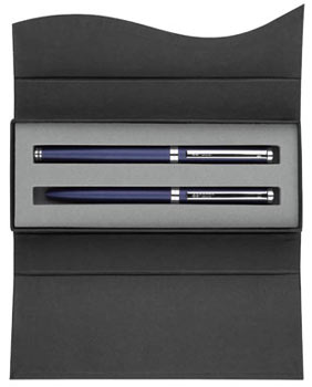 Visualiser votre Parure Delgado chrome plume et bille - Ref. 6097 - parure stylo métal